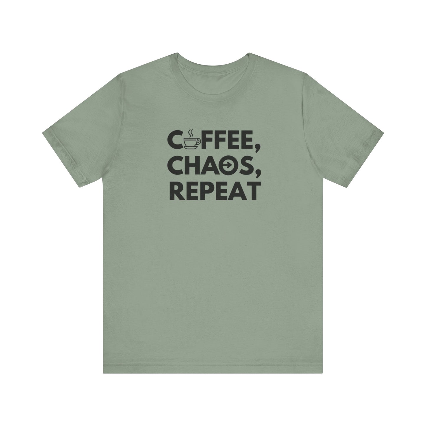 Coffee chaos repeat tshirt perfect tshirt for coffee lover