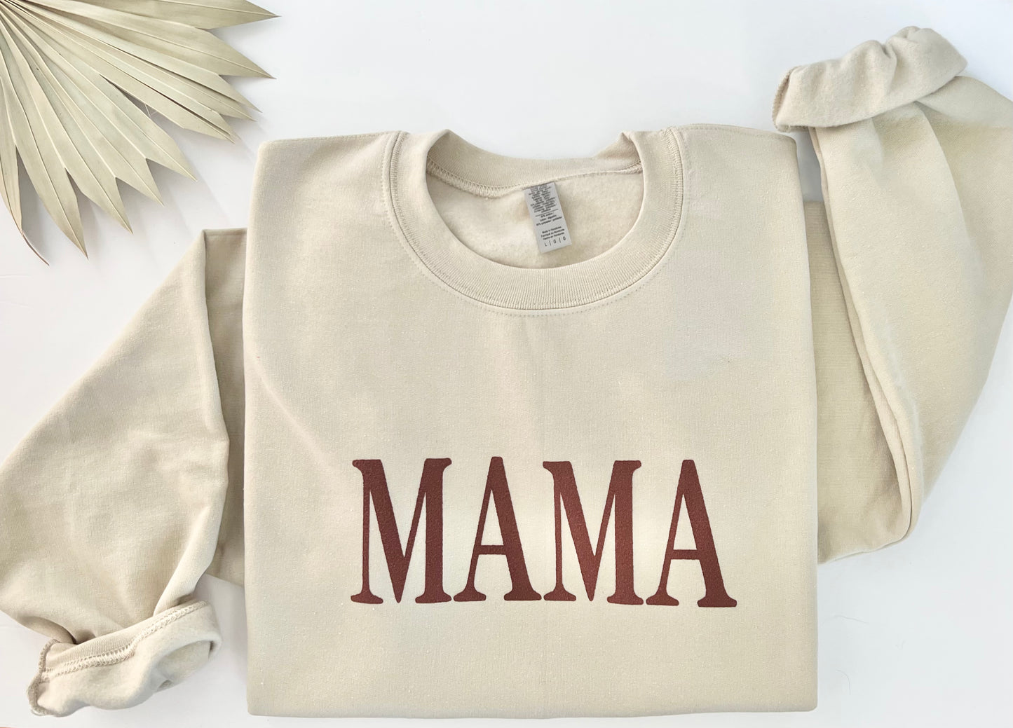 Tan Mama sweatshirt- Brown on Tan