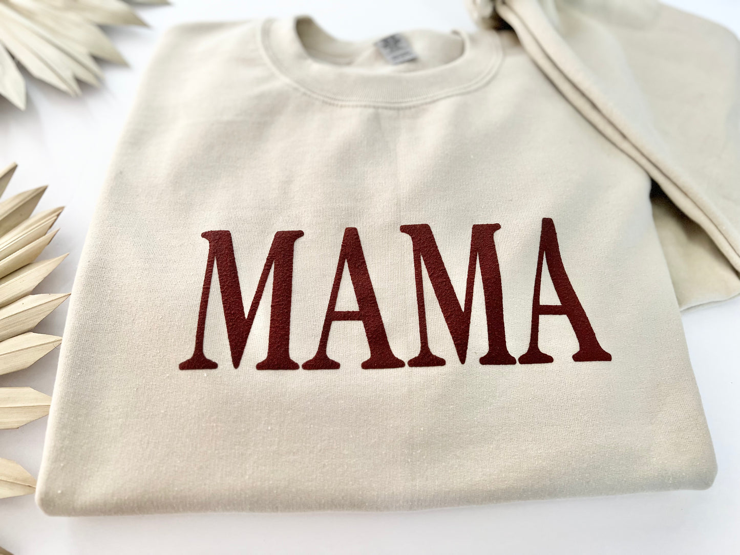 Tan Mama sweatshirt- Brown on Tan