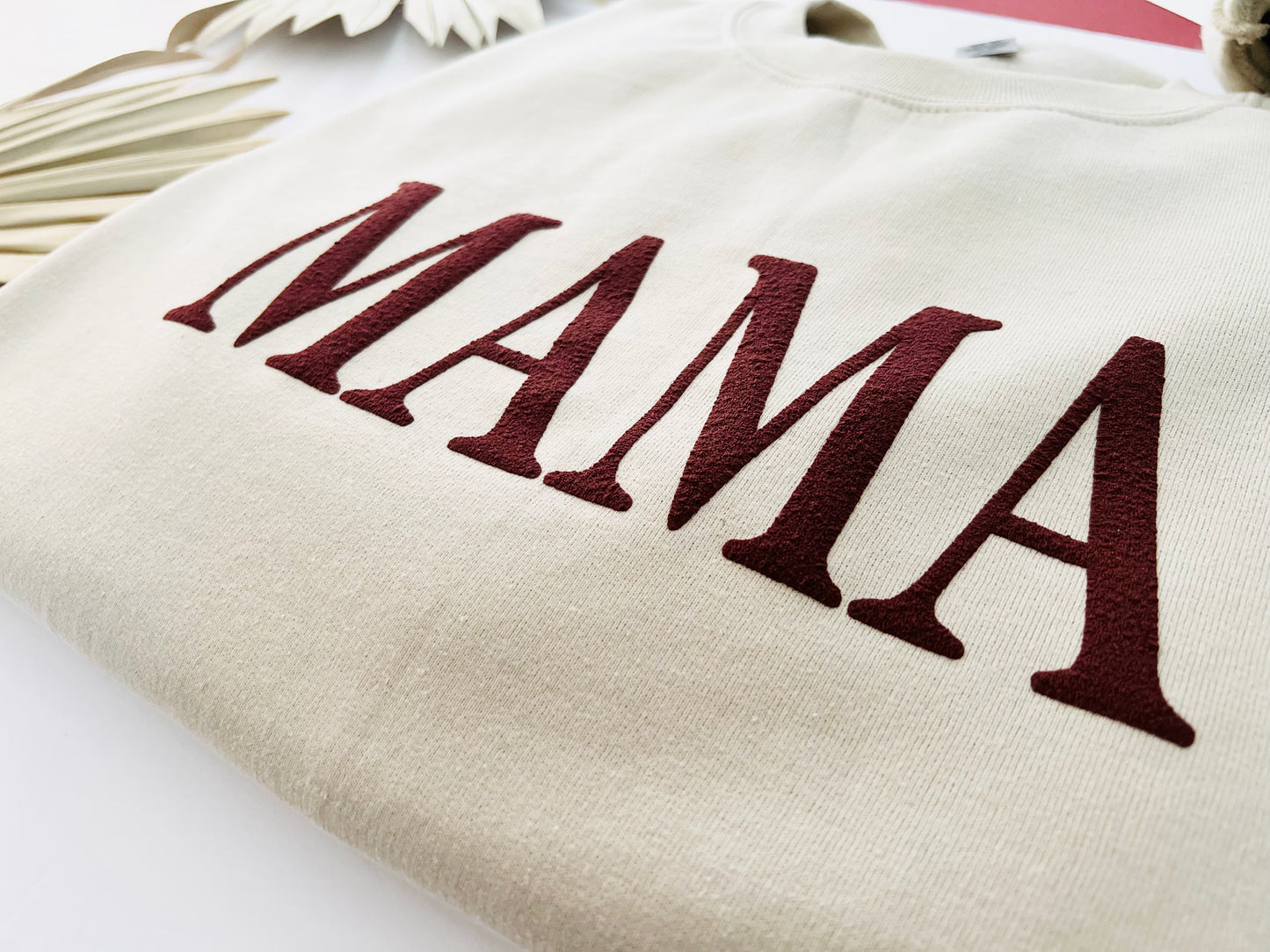 Tan Mama sweatshirt- Brown on Tan