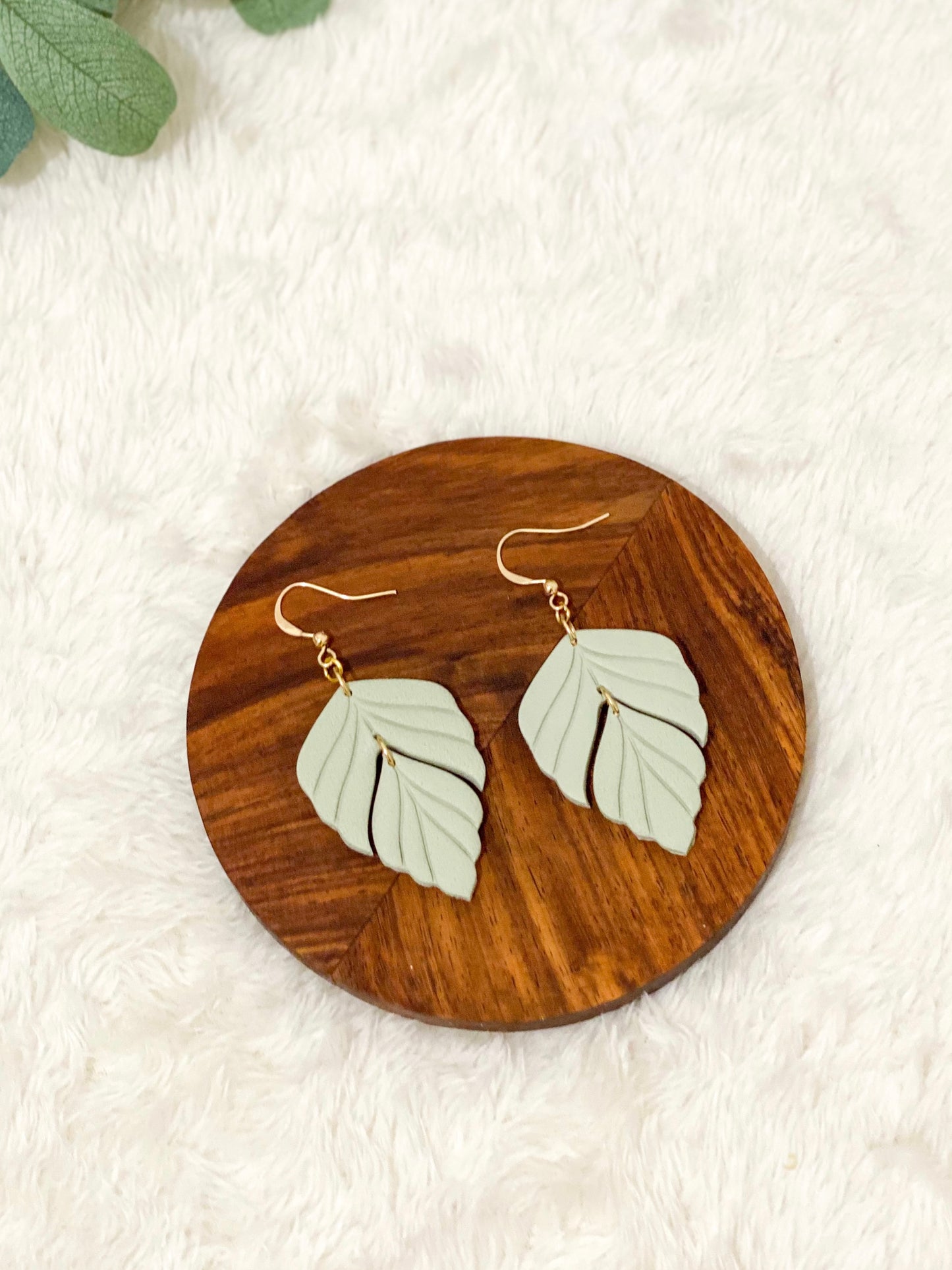 Sage colored earrings