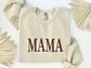 Tan Mama sweatshirt- Brown on Tan