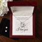 Forever Love Necklace and Cubic Zirconia Earring Set