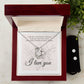 Forever Love Necklace and Cubic Zirconia Earring Set