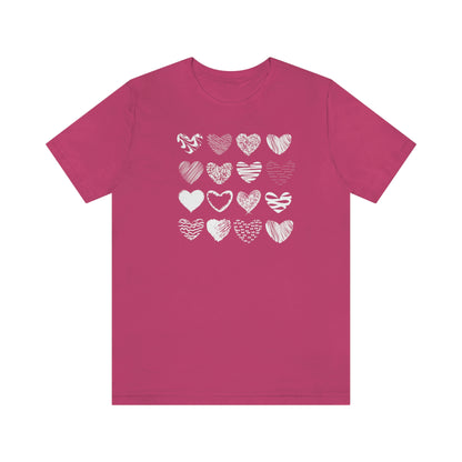 Many Hearts Short Sleeve Tee